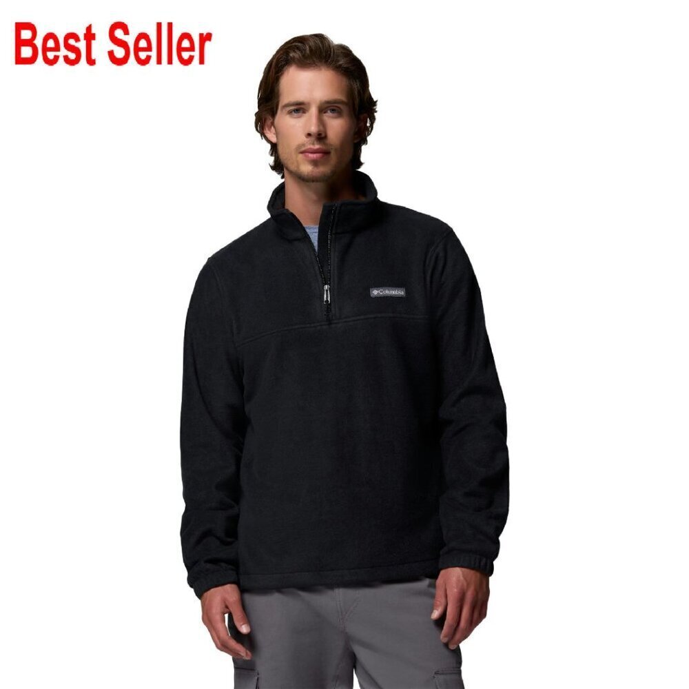 Men's Half Zip Fleece Jacket Soft Warm Layering Classic Outdoor Activewear